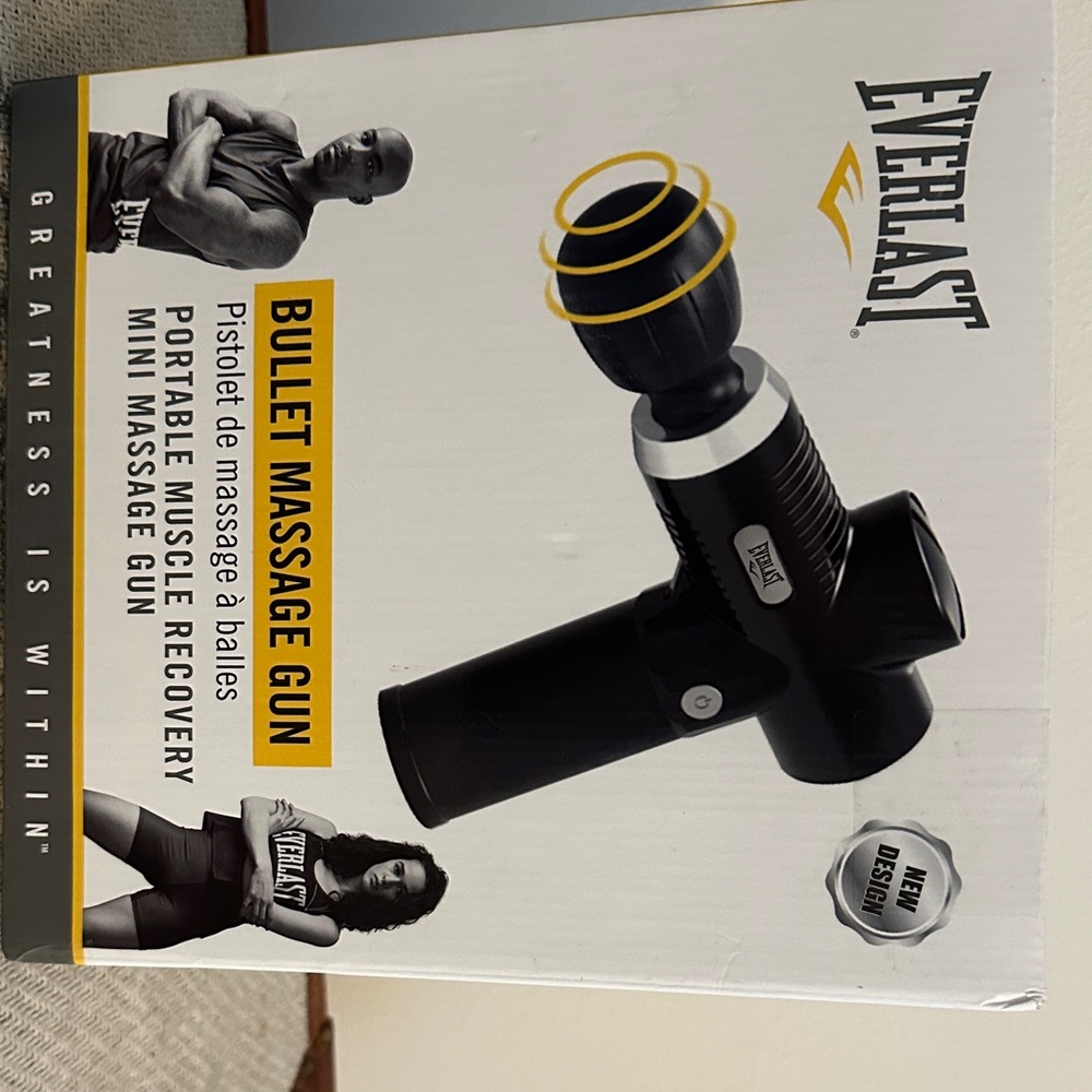 Everlast Black and Yellow Mini Massage Gun